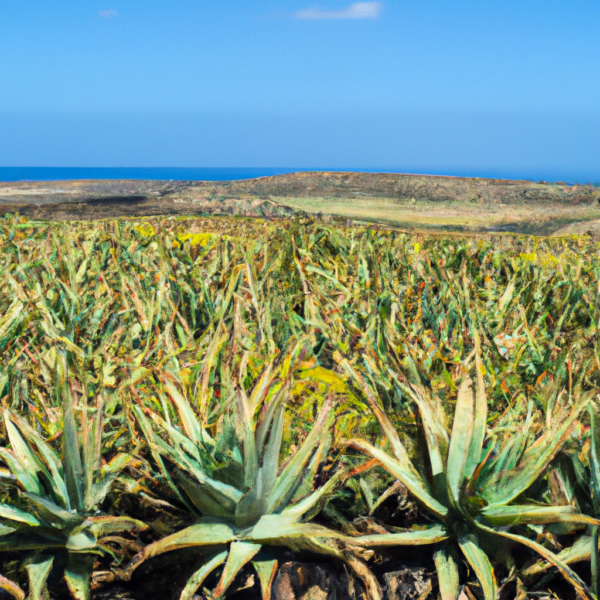 plantaciones de aloe barbadensis