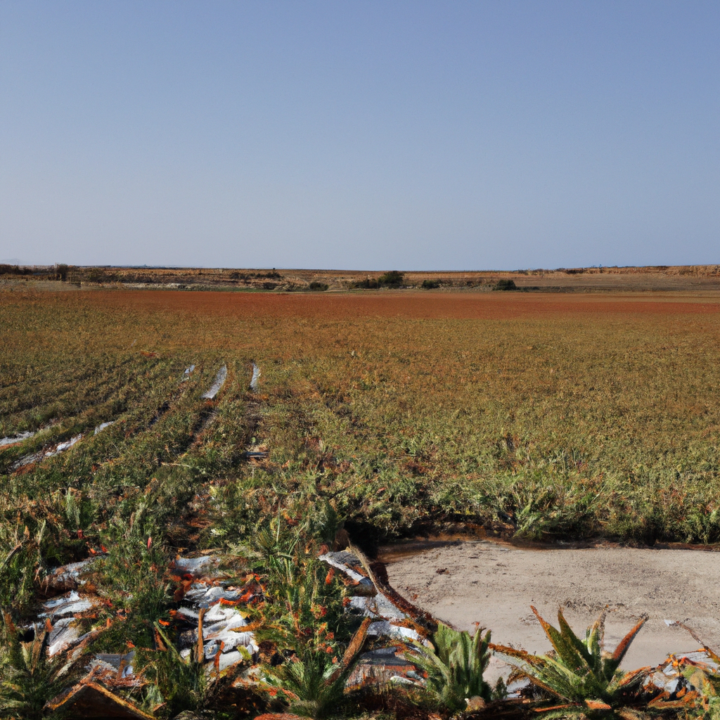 plantaciones de aloe barbadensis